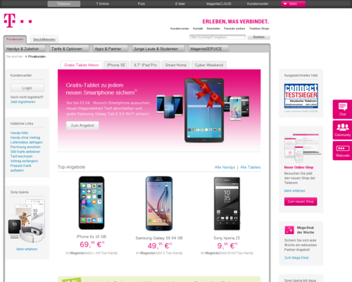 T-Mobile Screenshot