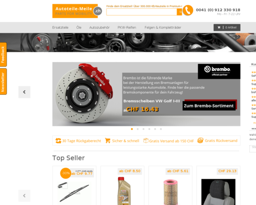 Autoteile-Meile CH Screenshot