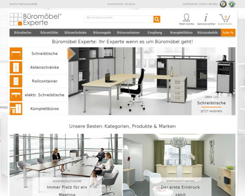 bueromoebel-experte.de Screenshot