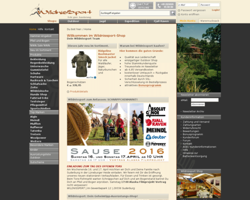 Wildnissport Screenshot