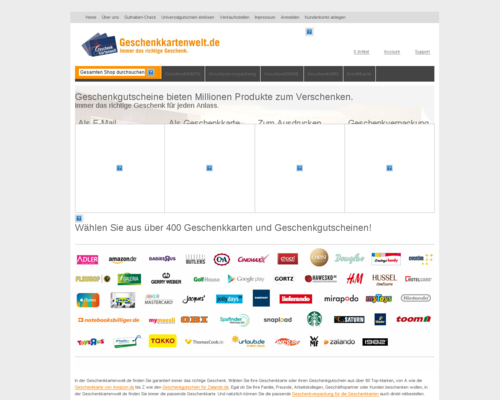 Geschenkkartenwelt Screenshot