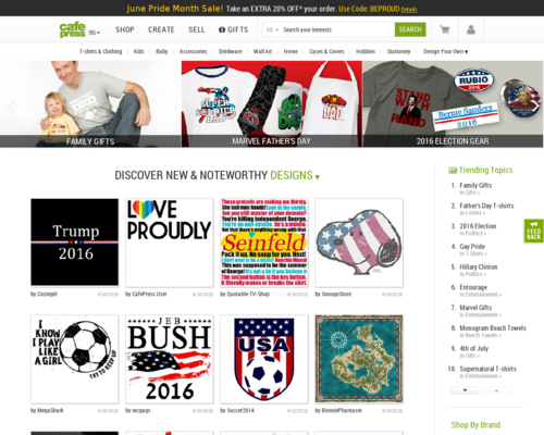cafepress Screenshot