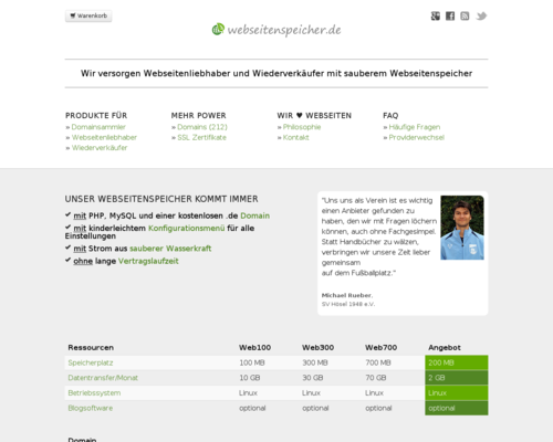webseitenspeicher.de Screenshot