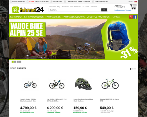 Fahrrad24.de Screenshot