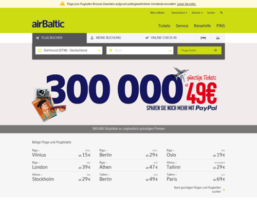 Air Baltic Screenshot