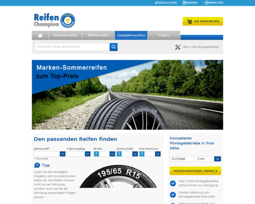 Reifenchampion Screenshot