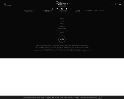 Pottermore Screenshot