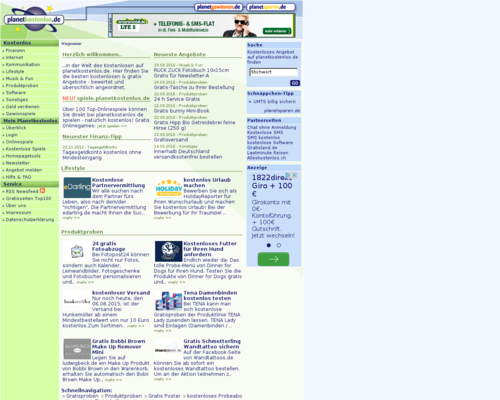 planetkostenlos Screenshot