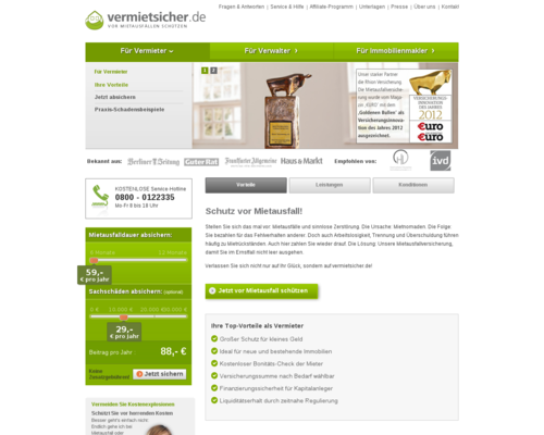 Vermietsicher Screenshot