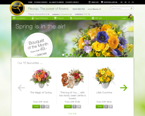 Fleurop CH Screenshot