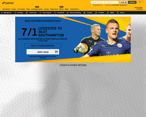 Betfair Screenshot
