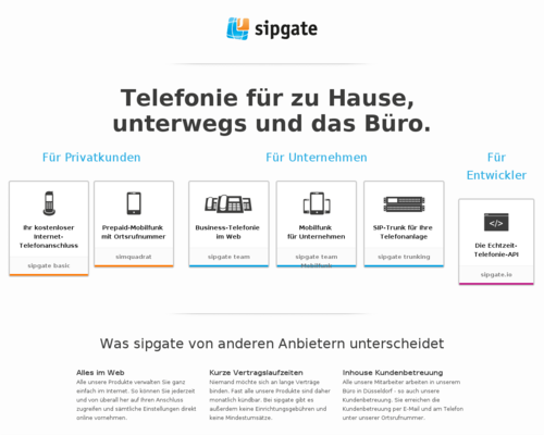 Sipgate Screenshot