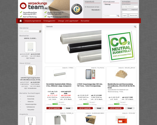 verpackungsteam.de Screenshot
