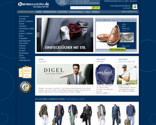 Herrenausstatter Screenshot