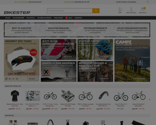 Bikester.ch Screenshot