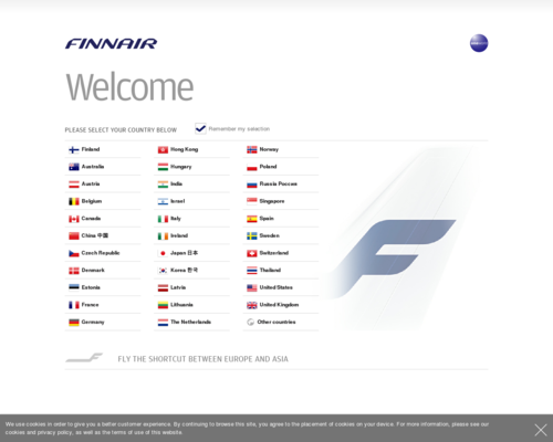 Finnair Screenshot