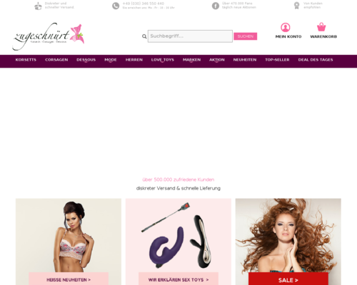 zugeschnuert-shop.de Screenshot