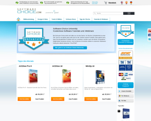 Software Choice Screenshot