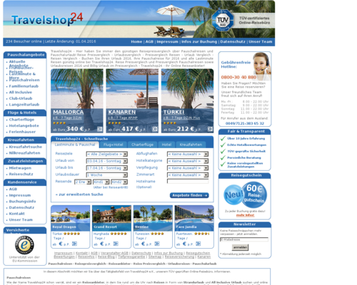 Travelshop24 Screenshot