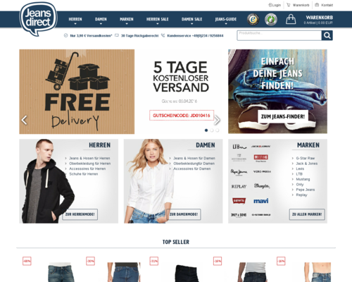 Jeans Direct Screenshot
