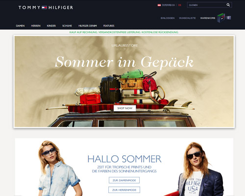 Tommy Hilfiger Screenshot