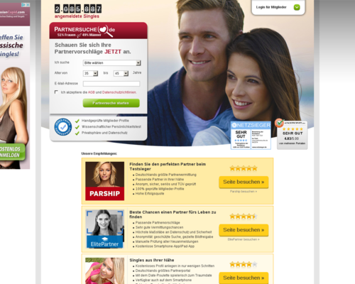 partnersuche.de Screenshot