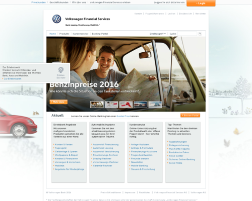 VW Bank Screenshot