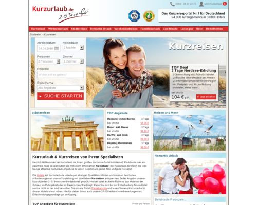 Kurzurlaub.de Screenshot