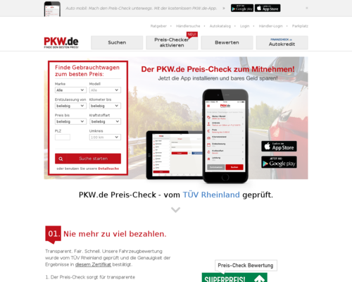 pkw.de Screenshot