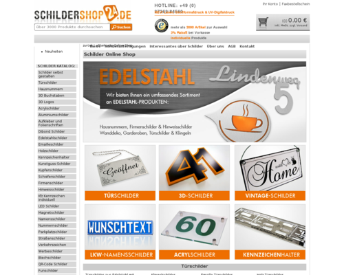 Schildershop24 Screenshot