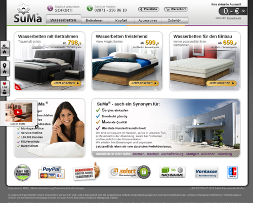 SuMa Wasserbetten Screenshot