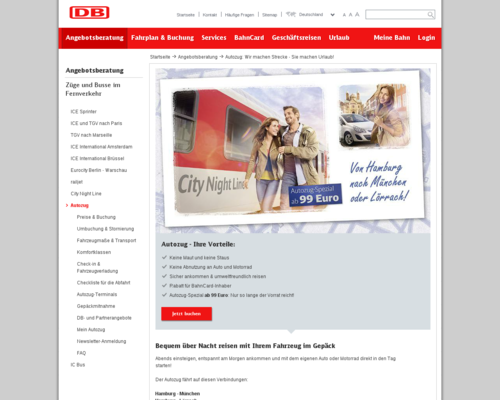 DB Autozug Screenshot