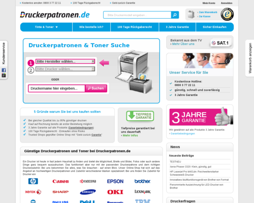 Druckerpatronen.de Screenshot