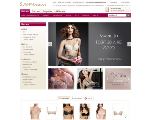 Sunny Dessous Screenshot