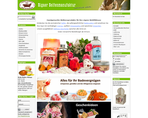 Duftseifen.de Screenshot