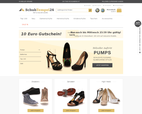 SchuhTempel24 Screenshot