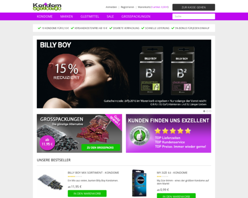 Kondom Outlet Screenshot