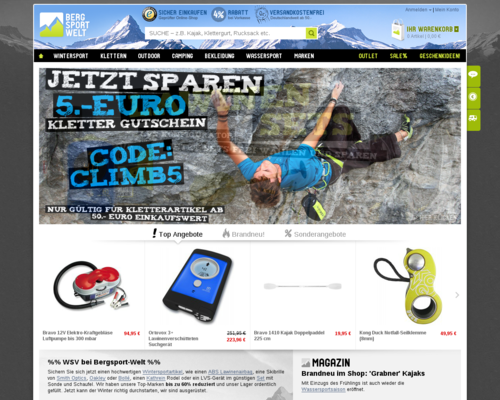 Bergsport-Welt Screenshot