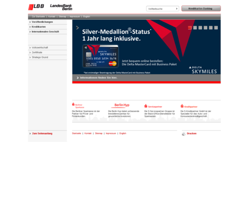 LBB Kreditkarten Screenshot