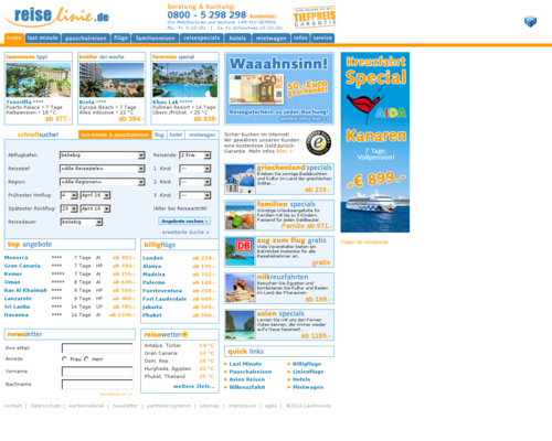 Reiselinie Screenshot