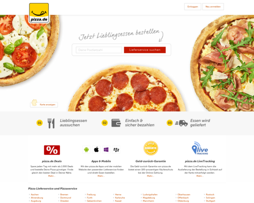 Pizza.de Screenshot