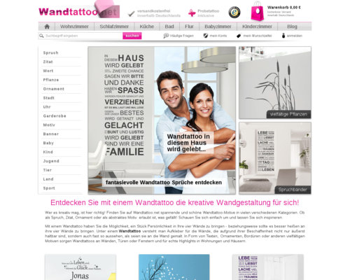 Wandtattoo.net Screenshot