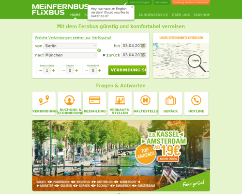 MeinFernbus Screenshot