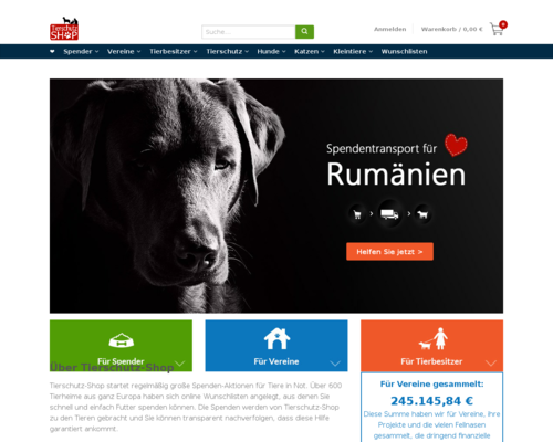 Tierschutz-Shop Screenshot