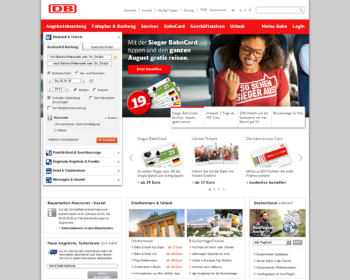 Deutsche Bahn Screenshot