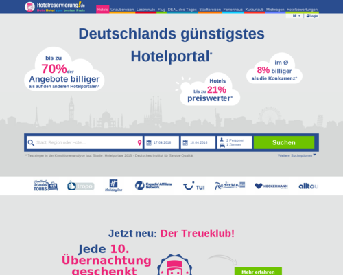 Hotelreservierung.de Screenshot