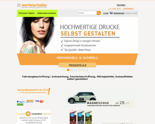 Werbescheibe Screenshot