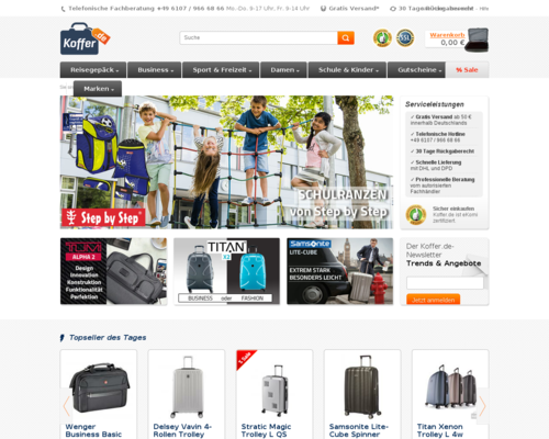 Koffer.de Screenshot