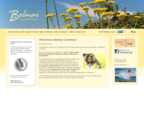 Belmar cosmetics Screenshot