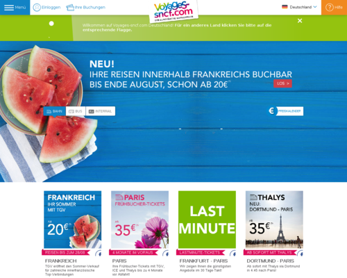 Voyages SNCF Screenshot